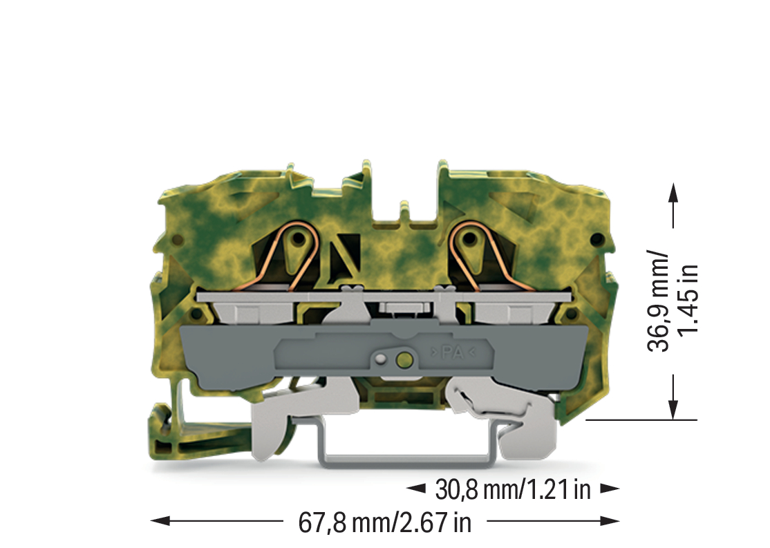 WAGO GmbH & Co. KG Schutzleiterklemme 2-Leiter, TS 35 2010-1207