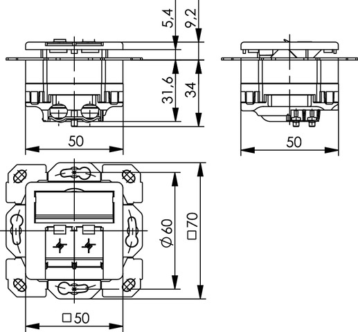 Telegärtner Anschlussdose aws AMJ45 8/8 Klasse  E 100022942