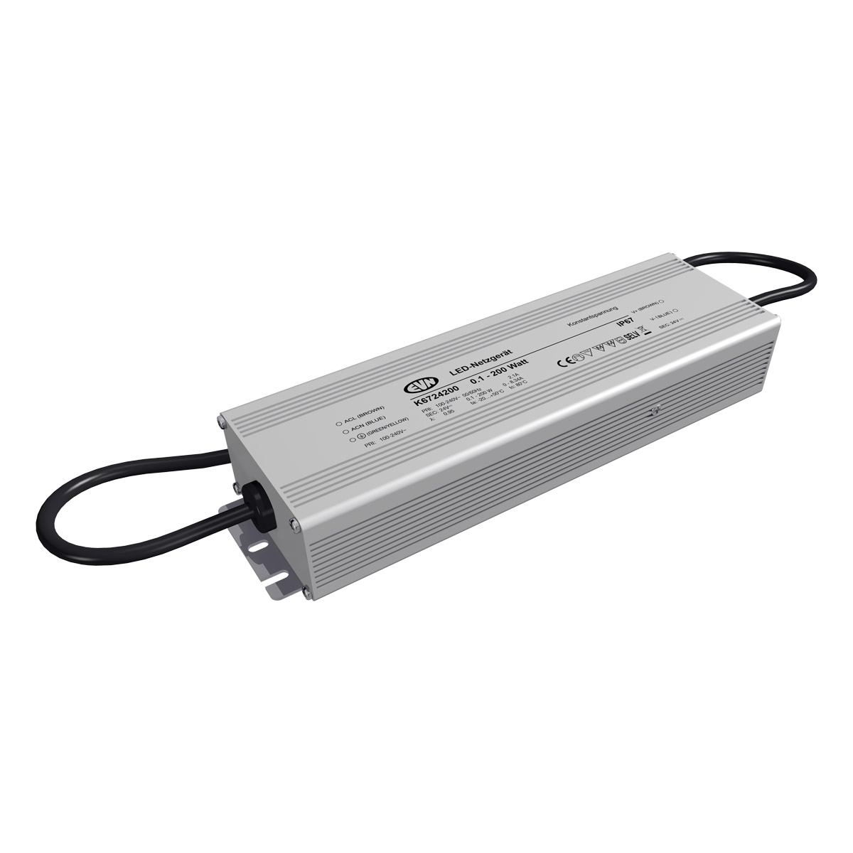 EVN Lichttechnik LED-Netzgerät 24VDC 0,1-200W IP67 K6724200