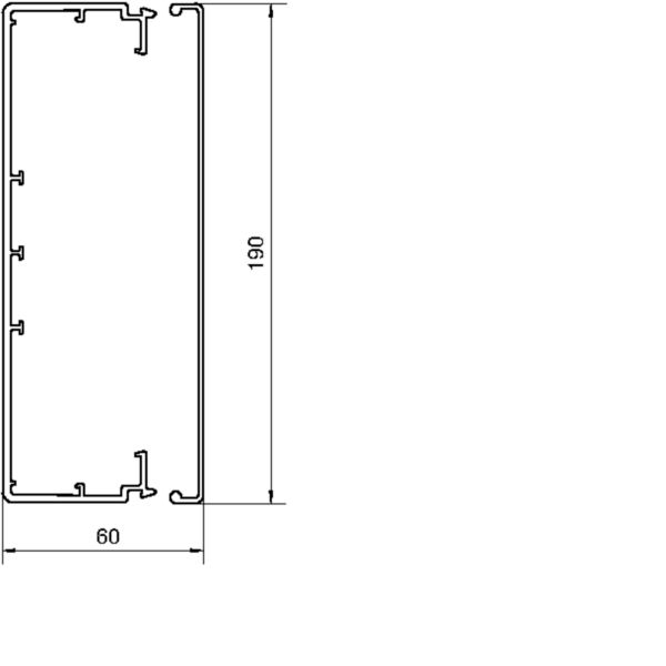 2 M Tehalit Leitungsführungskanal LF 60190 gr