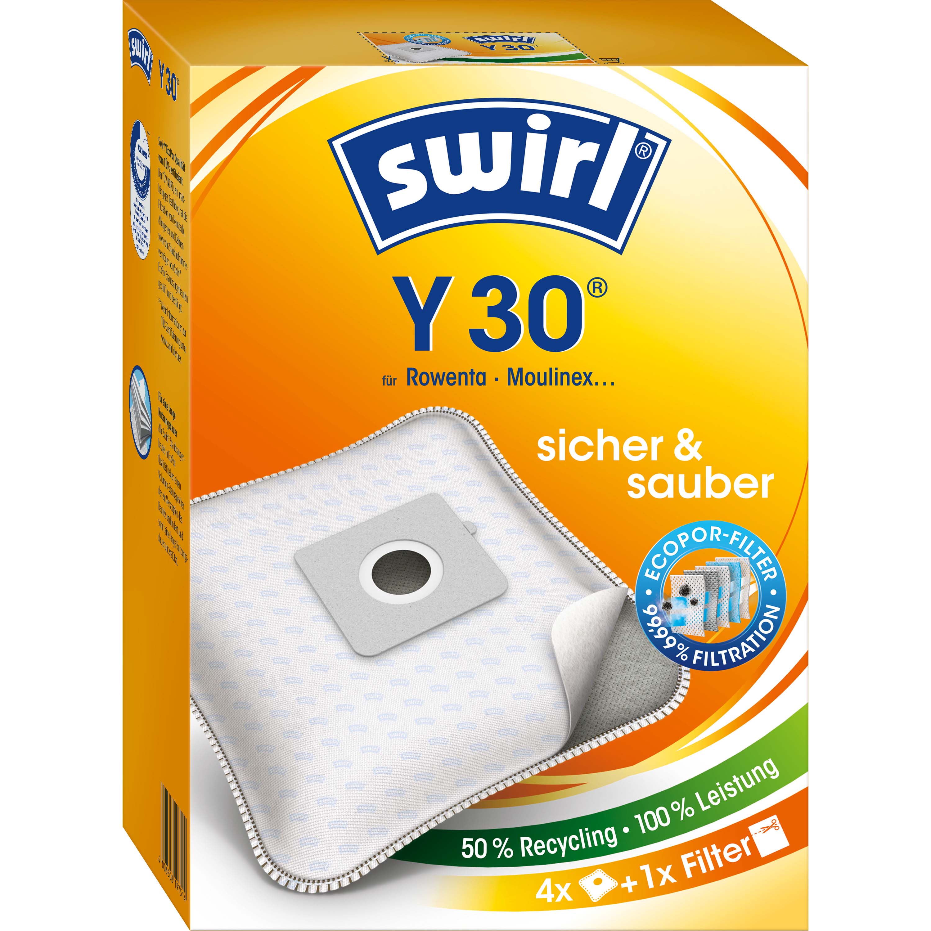 Melitta SDA Staubbeutel für übrige Marken Y 30 EcoPor VE4