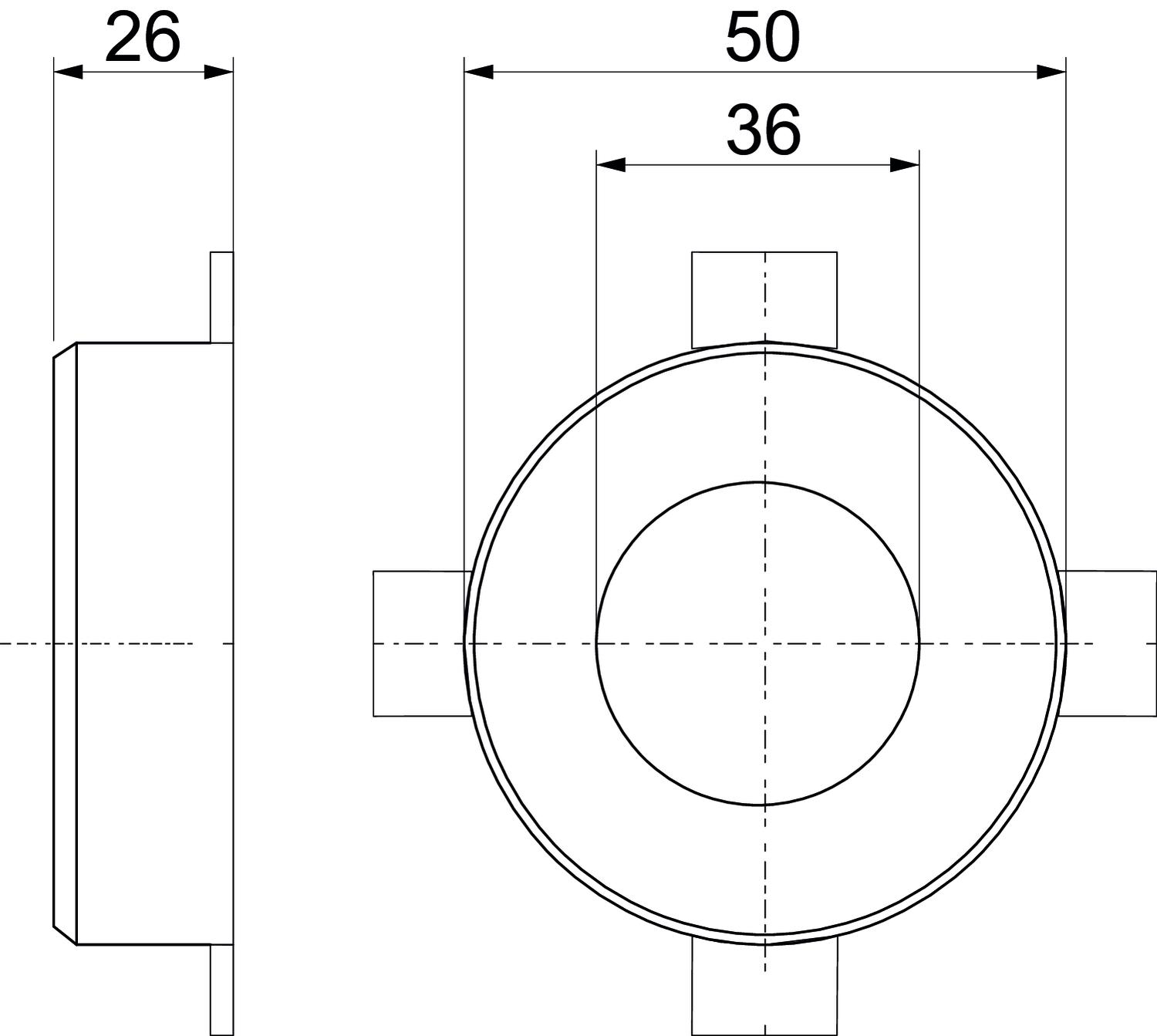 OBO Bettermann Vertr Rohrmanschette 50x26mm gr TCX-032