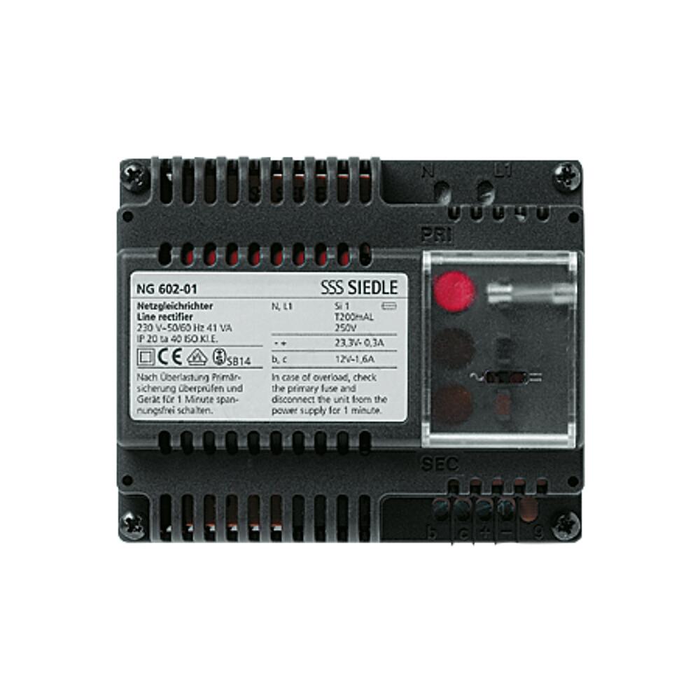 Siedle&Söhne Gleichrichter 230V/12VAC - 23,3VDC NG 602-01 DE
