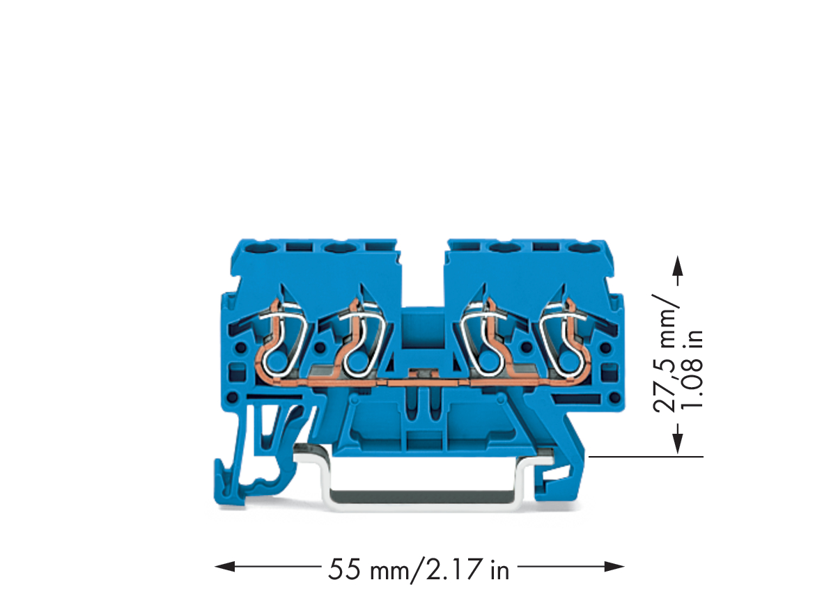 WAGO GmbH & Co. KG Durchgangsklemme 0,08-2,5/4qmm blau 870-834