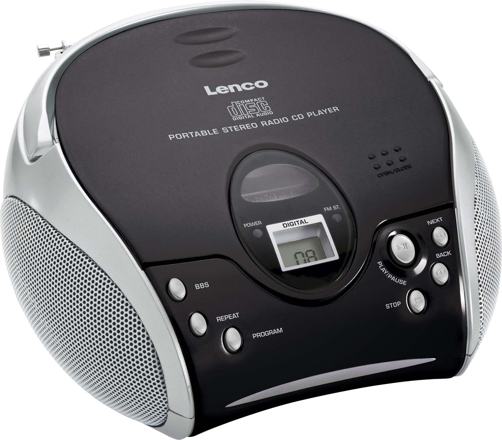 Commax UKW-Radio m.CD stereo,schwarz/silbe SCD-24 black/silver