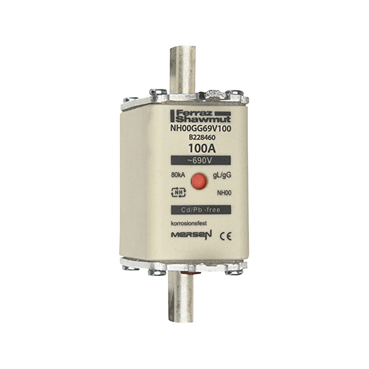 Mersen NH-Sicherungseinsatz SF Gr.00 gG 100A/690VKM NH00GG69V100