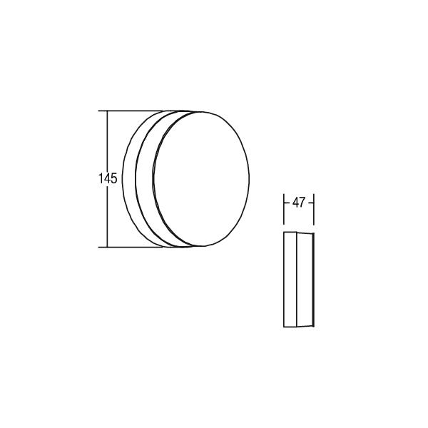 Brumberg Leuchten LED-Wandleuchte 230V IP54 silber 10030693