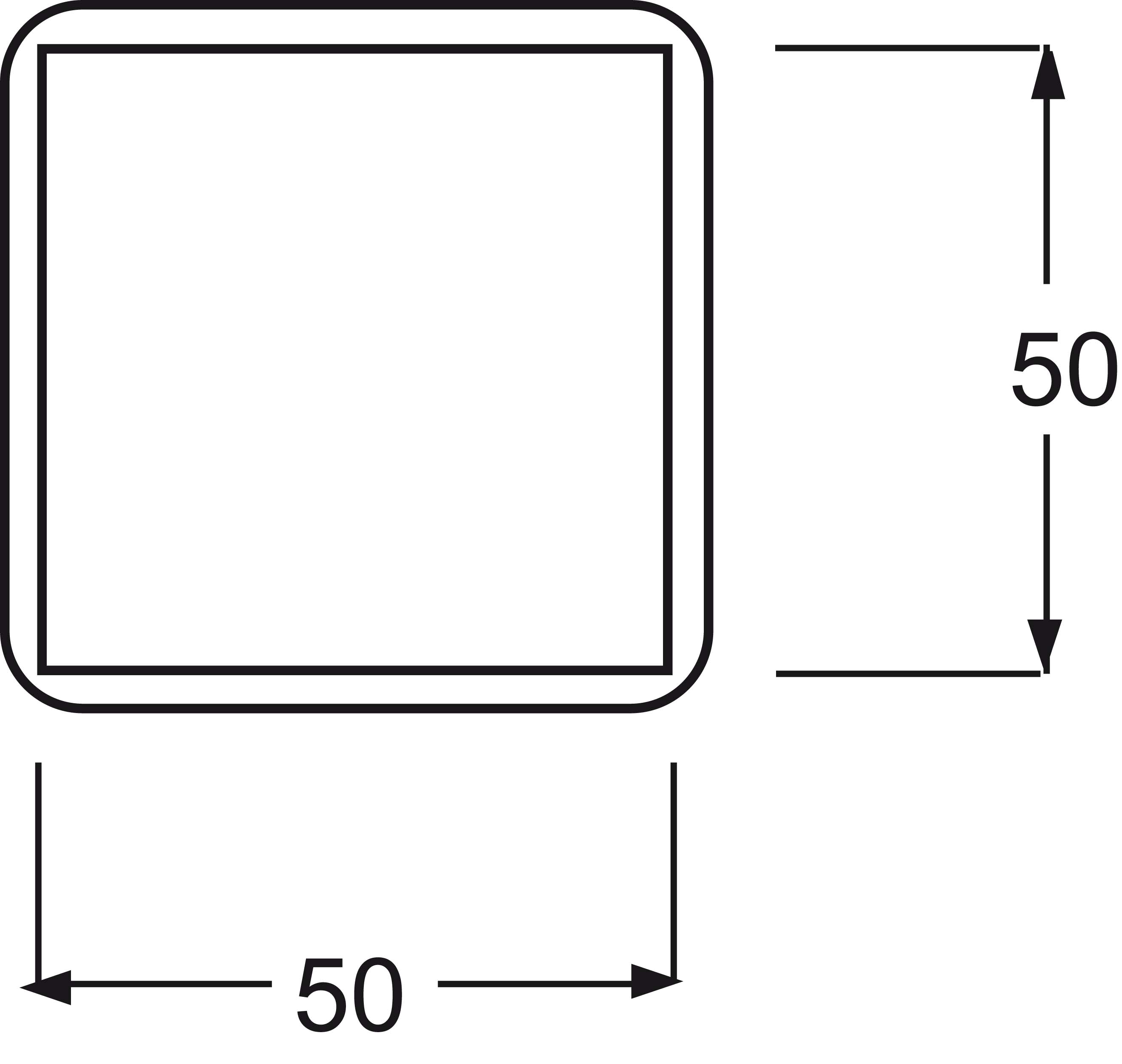 Busch-Jaeger Zentralscheibe ws UAE 50x50mm 1746-212-101