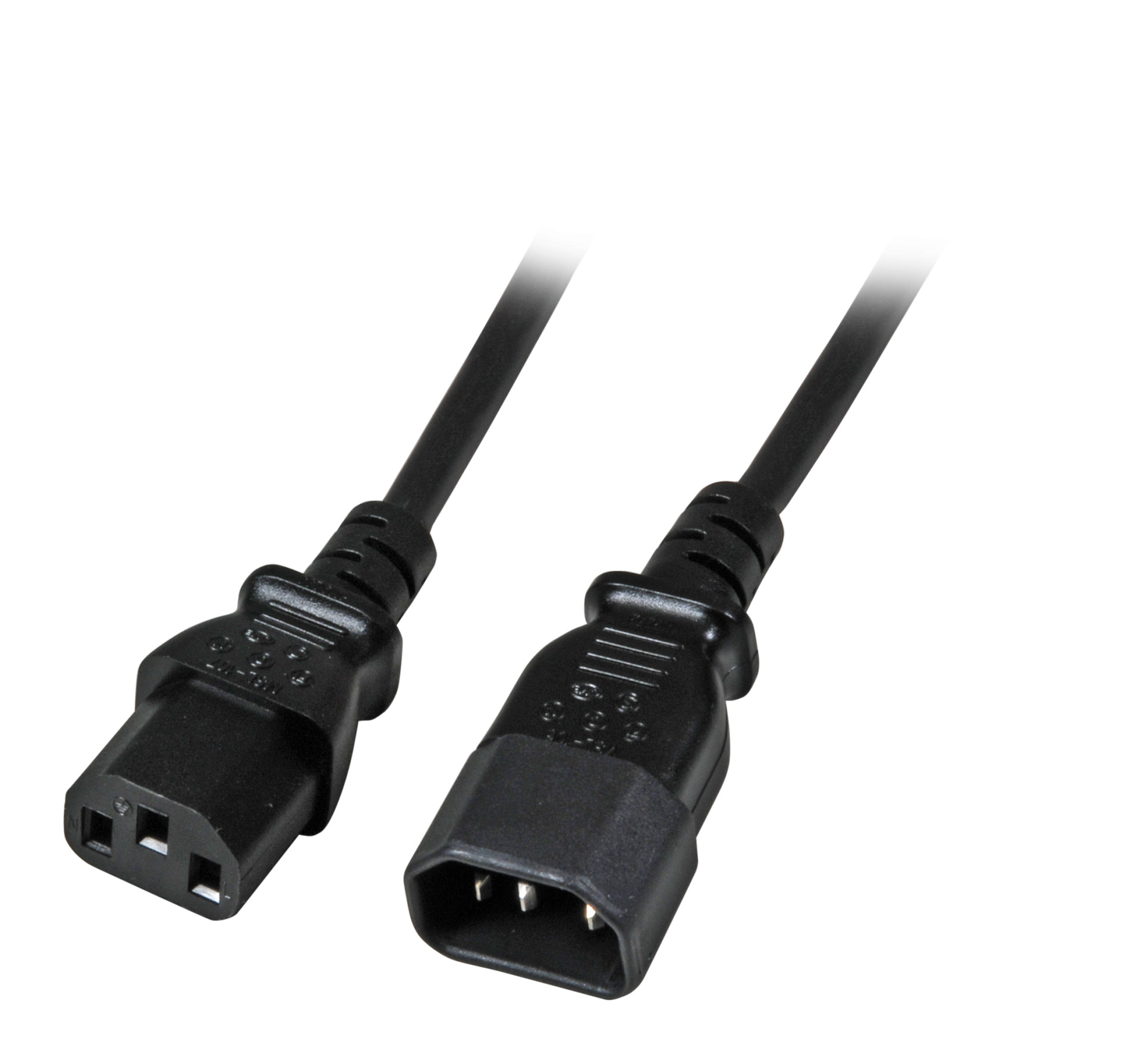 EFB-Elektronik Kaltgeräteverlängerung sw 2m IEC C14, IEC C13 EK503.2