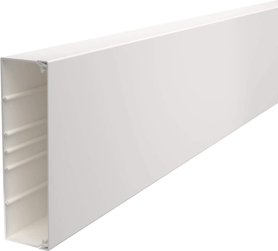 2 M OBO Bettermann Vertr Wand+Deckenkanal m.Obert. 60x210mm,PVC WDK60210RW