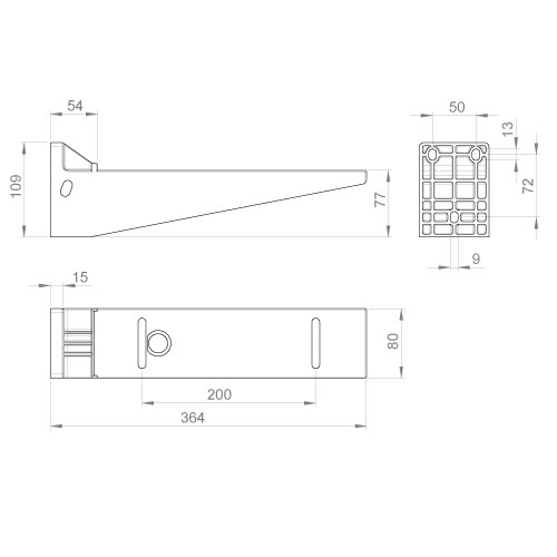 Unex Iso. Ausleger aus U23X 60x300 lichtgrau 66303