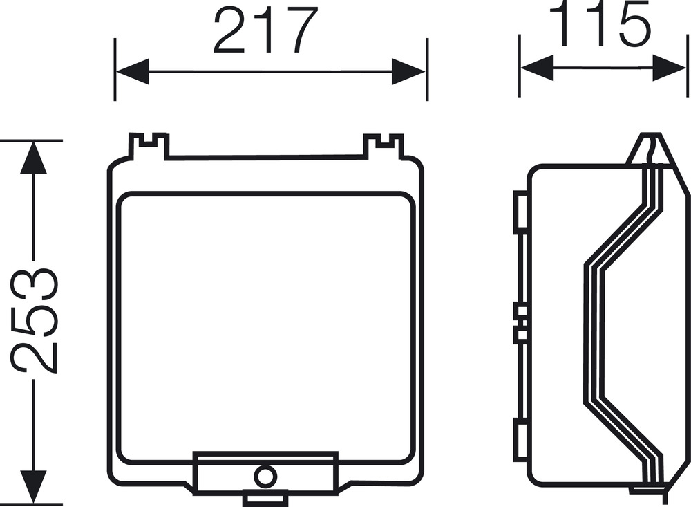 Hensel Leergehäuse 217x253x115mm KG 9003