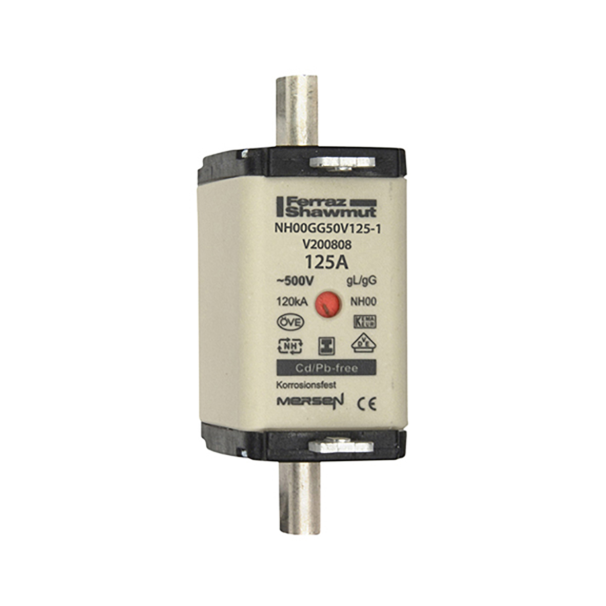 Mersen NH-Sicherungseinsatz SG Gr.00 gG 125A/500VKM NH00GG50V125-1