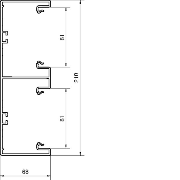 2 M Tehalit Brüstungskanal-Unterteil zu BR 68x210mm vw BR652101D9016