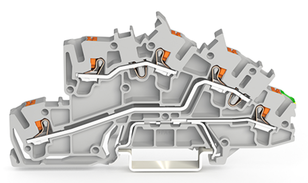 50 STK WAGO GmbH & Co. KG Installationsetagenklemme 2,5 mm² mit Drücker 2203-7645