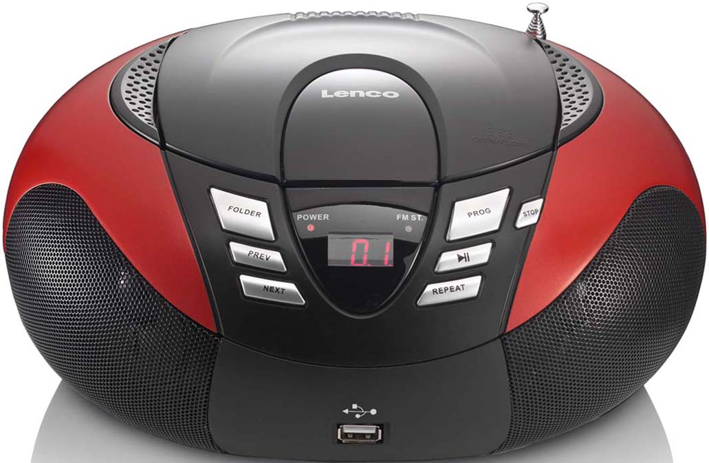 Commax UKW-Radio m.CD tragbar UKW,rot SCD-37 USB red