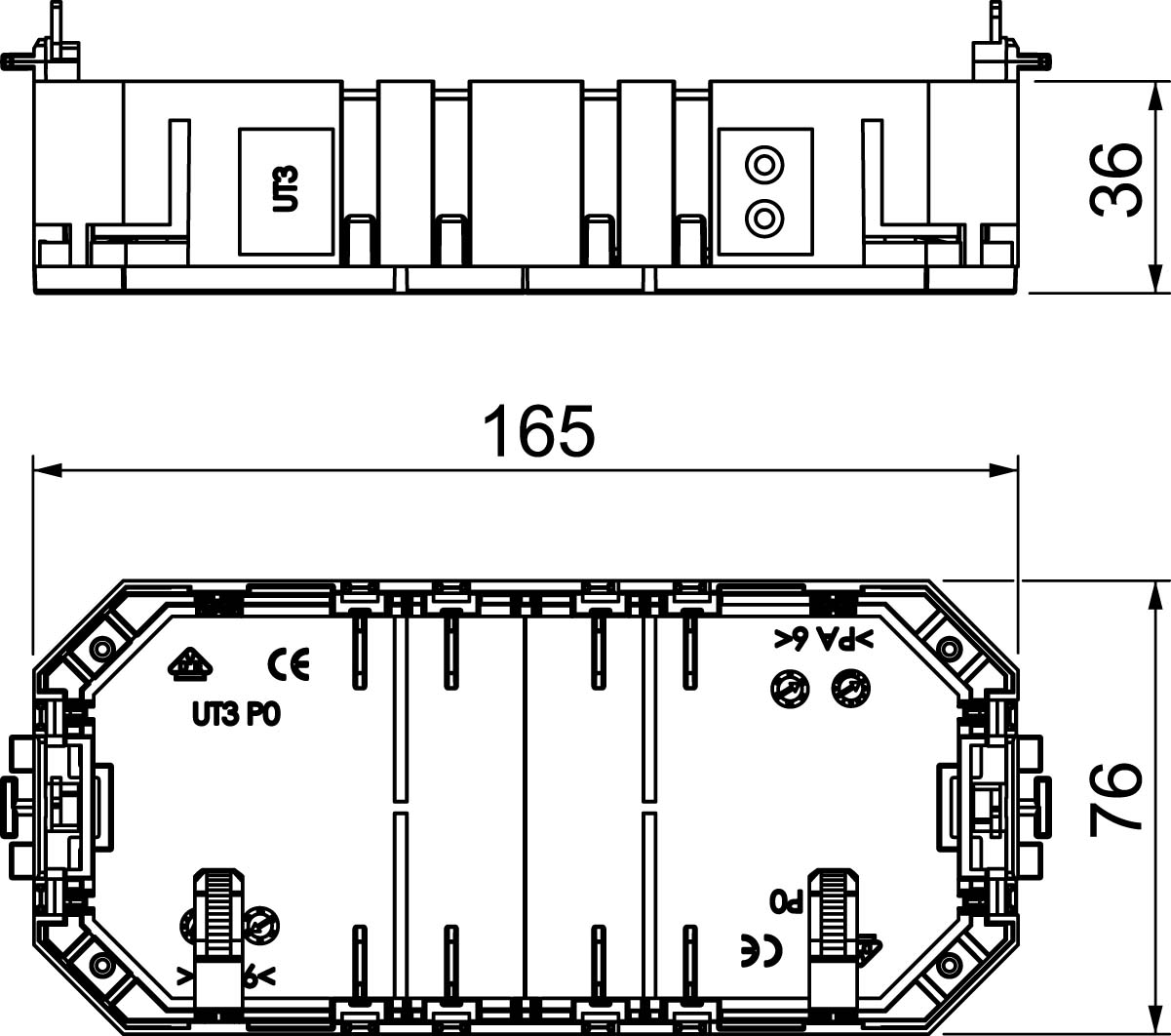 OBO Bettermann Vertr Universalträger für Modul45-Einbau UT3
