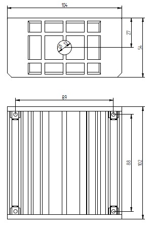 Grothe UP-Kasten f.3Taster,einreihig UPK 803