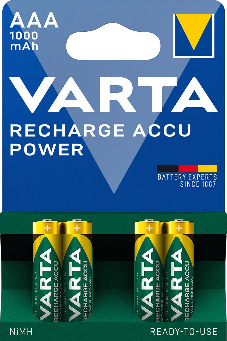 Varta Cons.Varta Recharge Accu Power AAA 1,2V/1000mAh/NiMH 5703 Bli.4