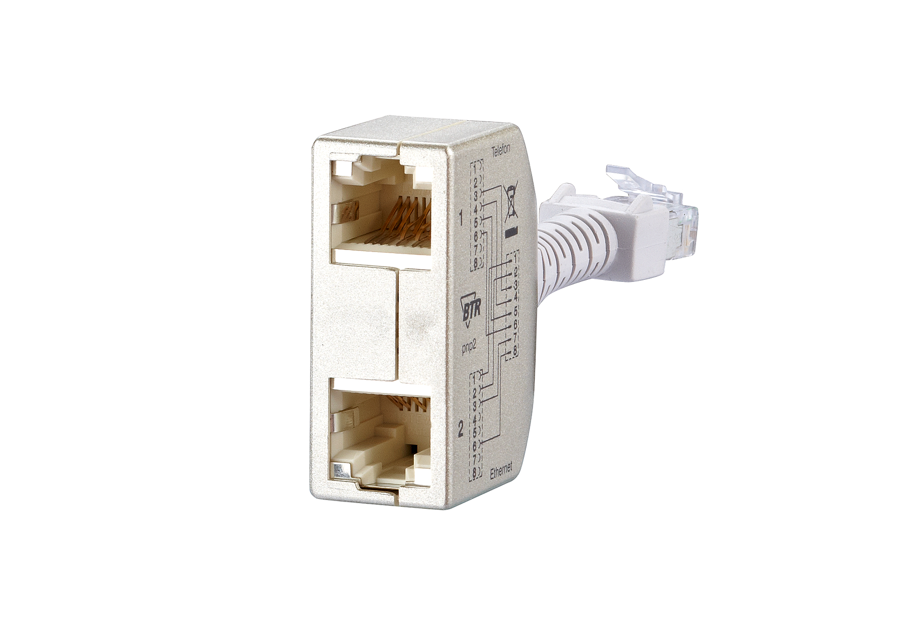 Metz Connect Cable-sharing-Adapter Ethernet/ISDN 130548-02-E Set