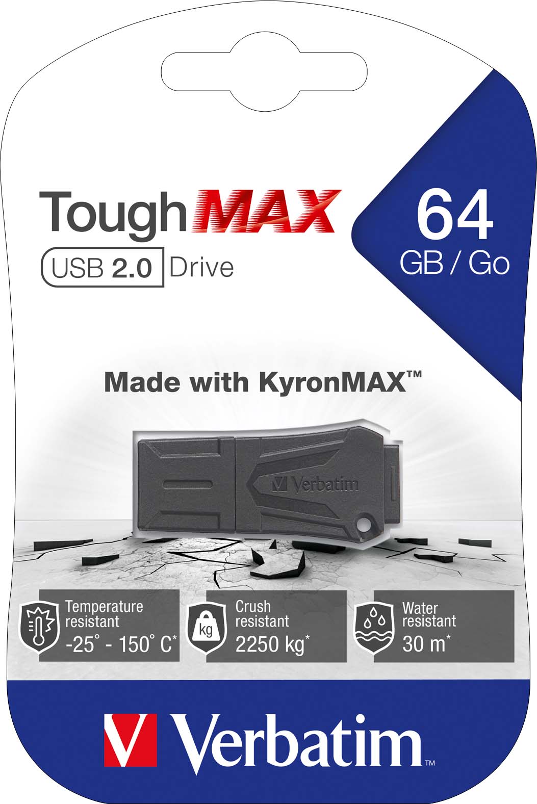 MediaCom-IT USB-Stick 64GB 2.0 ToughMAX,sw 49332