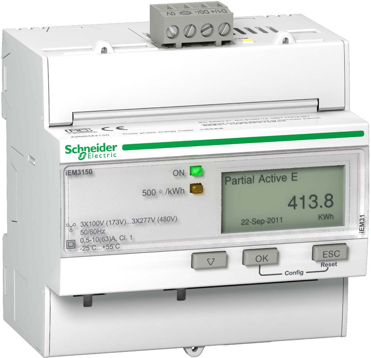 Schneider Electric Energiezähler IEM3150 3P+N 63A Modbus A9MEM3150