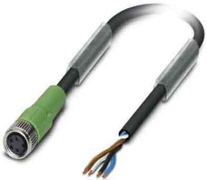 Phoenix Contact Sensor-Kabel, Buchse M8 gerade,4p.,5m SAC4P-5,0-PUR/M8FS