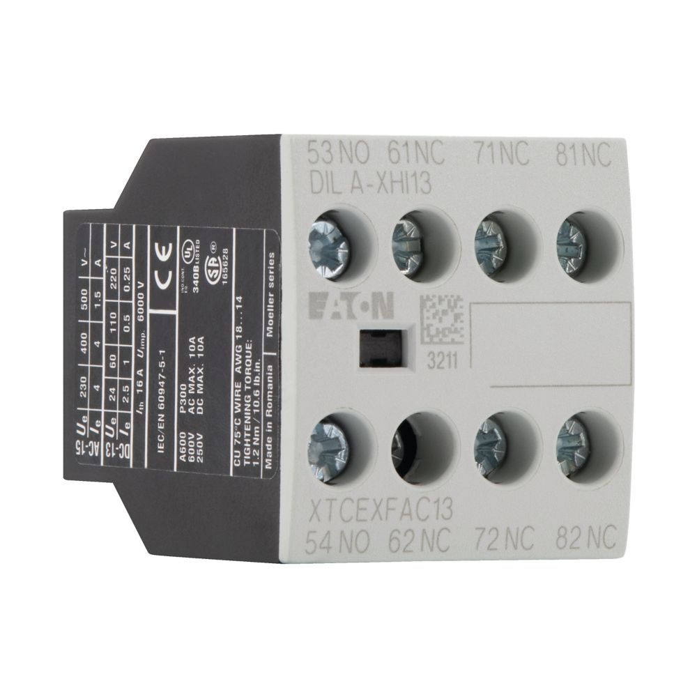 Eaton (Moeller) Hilfsschalterbaustein 4p. 1S3Ö DILA-XHI13 Eaton (Moeller) Hilfsschalterbaustein 4p. 1S3Ö DILA-XHI13