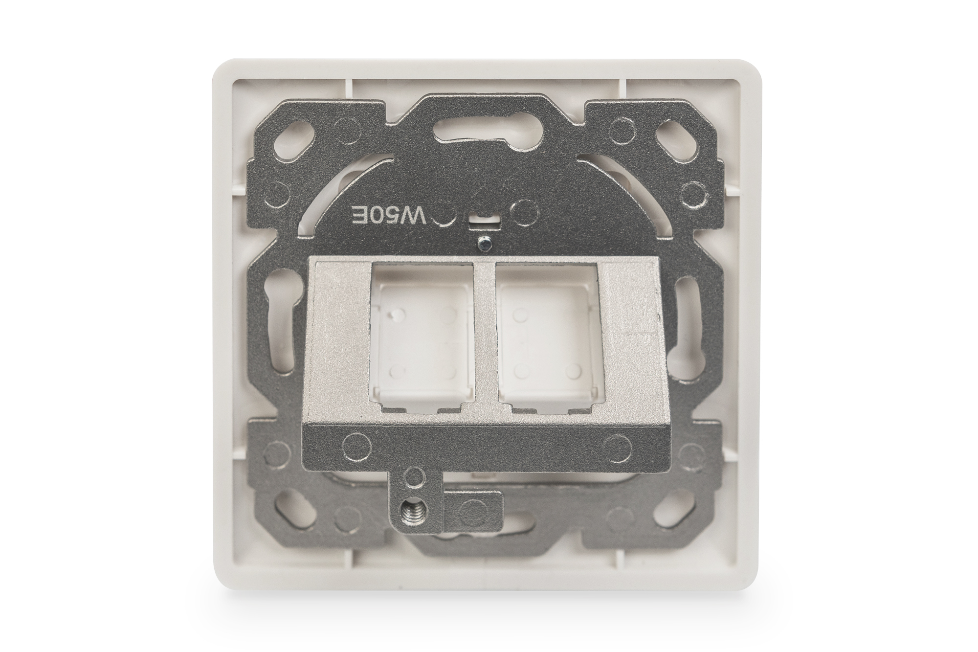 Assmann Electr. Zentralplatte 2-fach 80x80, RAL9010, RJ45 DN-93801-1