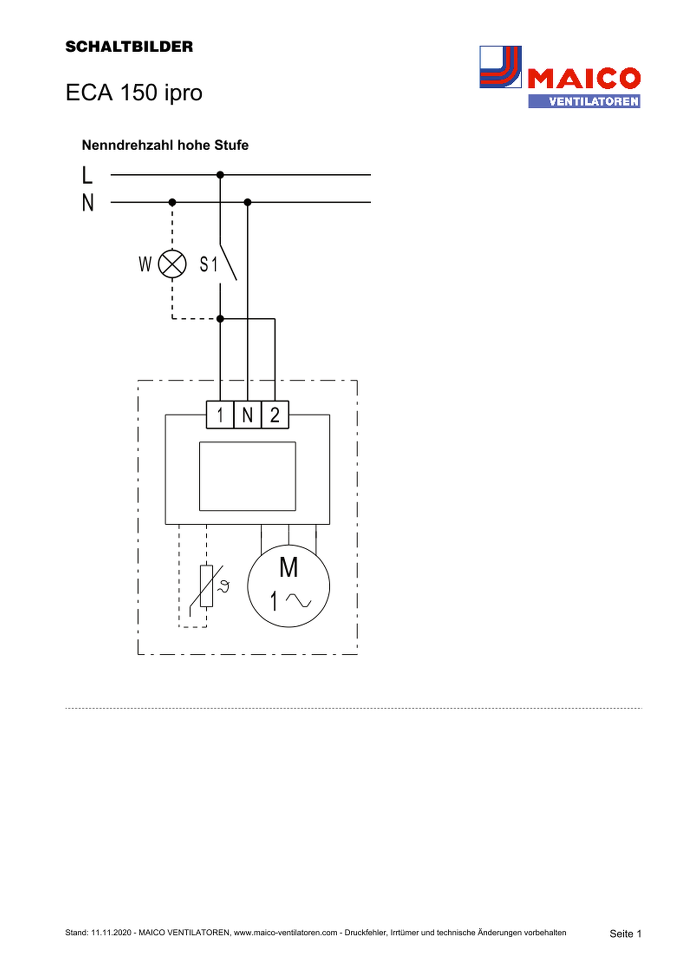 Maico Kleinraumventilator DN150 2-stuf. progr. ECA 150 ipro