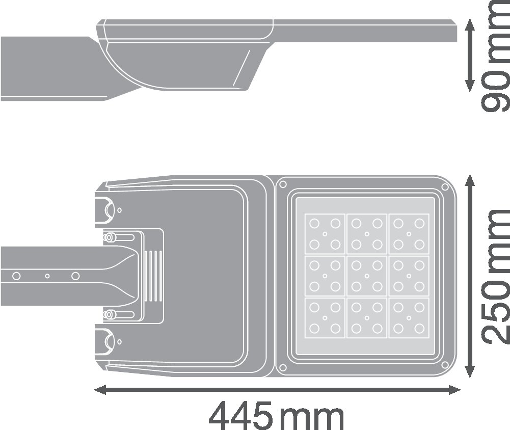 Ledvance LED-Mastleuchte 730, Z48-60 SLFL.SMP25W730RV25ST