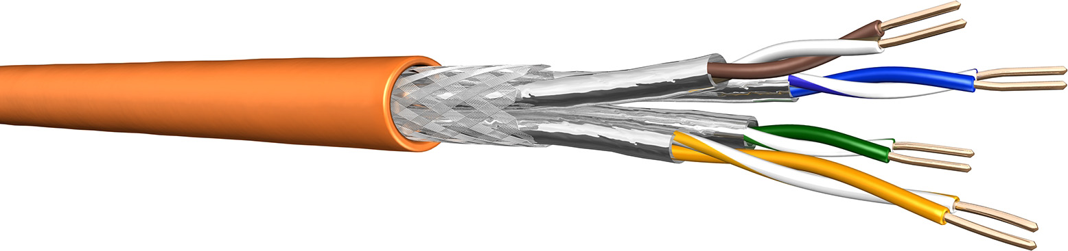 100 M Draka Comteq (DNT) TN-7000-1 Kat.7 orange 4P S/FTP AWG23 60064580-Cca-Ri100