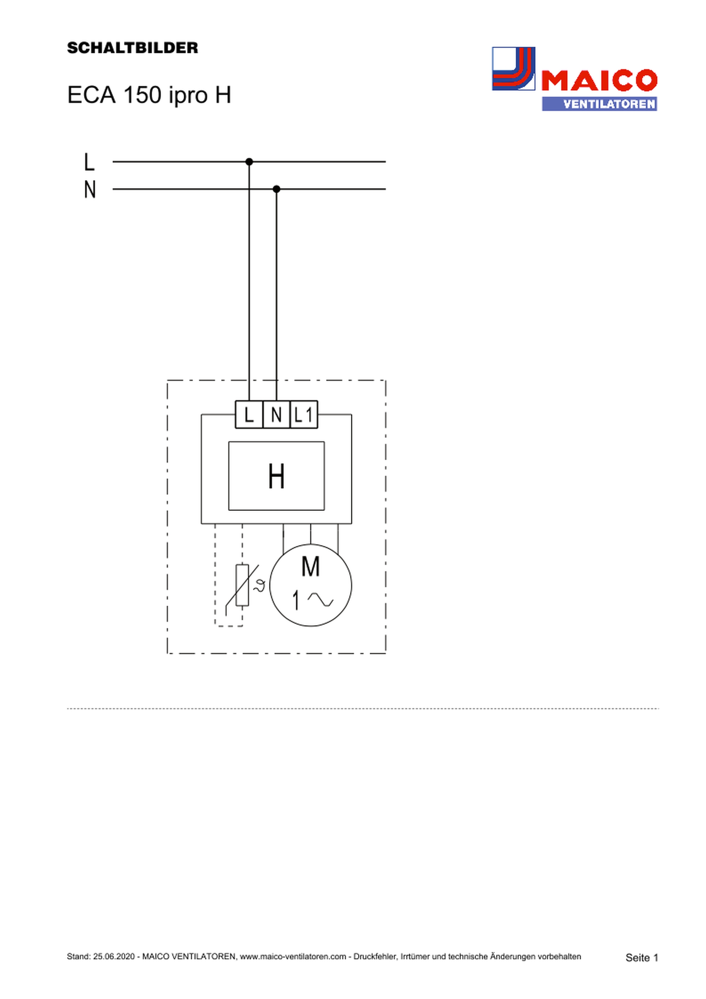 Maico Kleinraumventilator DN150 Feuchtesteuer. ECA 150 ipro H