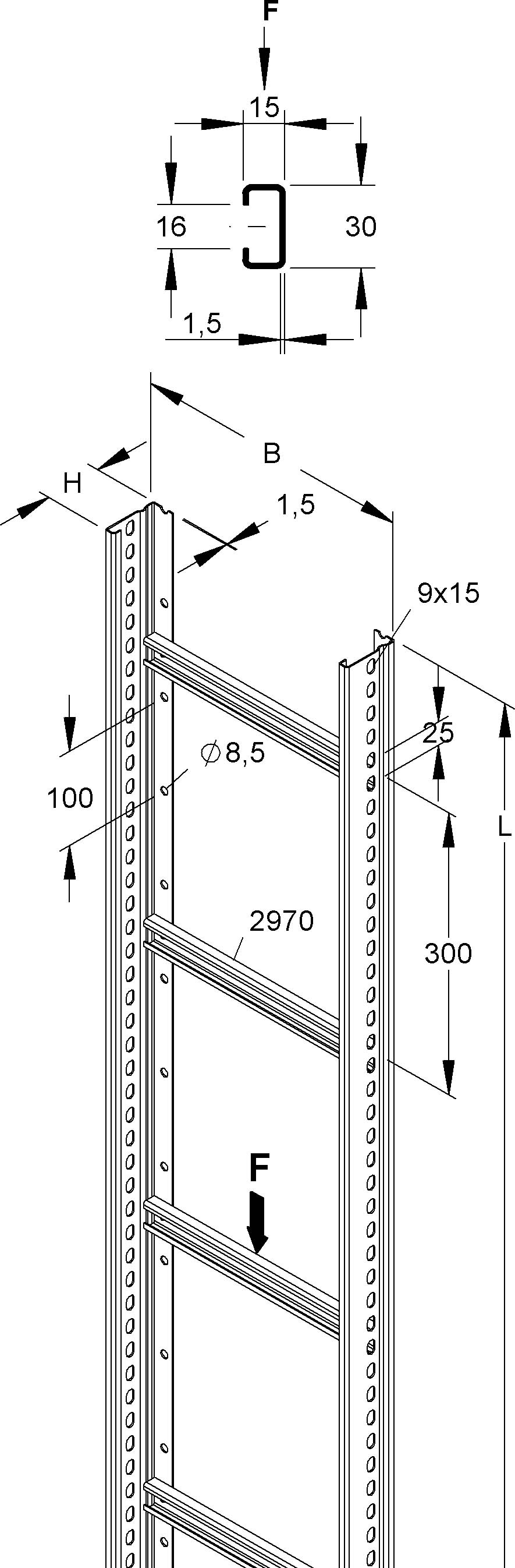 3 M Niedax Steigetrasse STL 60.503/3