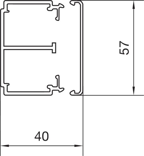 Tehalit Leitungsführungskanal LF 40x60mm vw LF4006109016