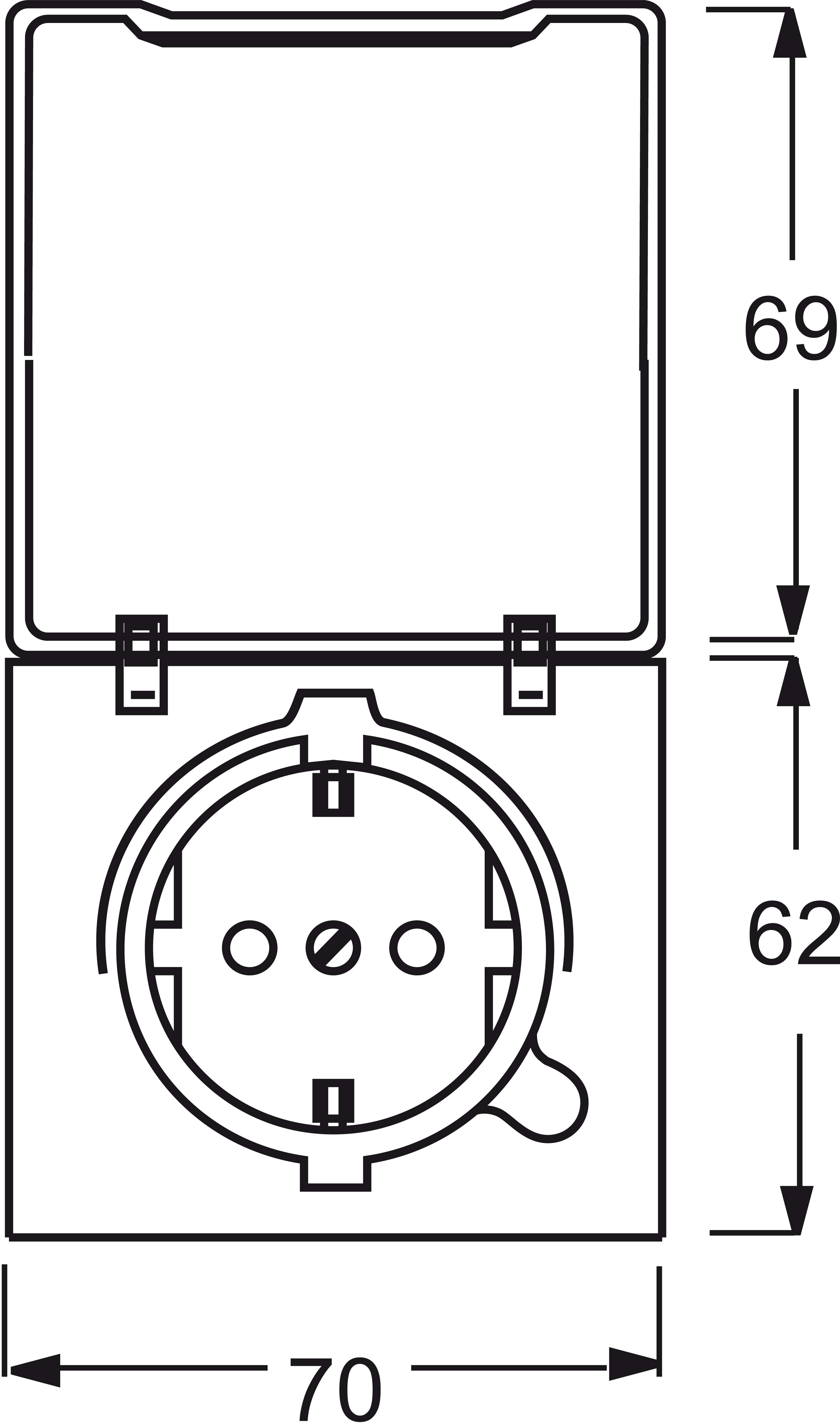 Busch-Jaeger Schuko-Steckdoseneinsatz IP44 braun 20 EUGKB-31-101