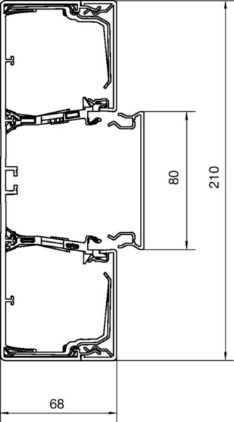 2 M Tehalit Brüstungskanal-Unterteil zu BRN 65x210mm vw BRN6521019016