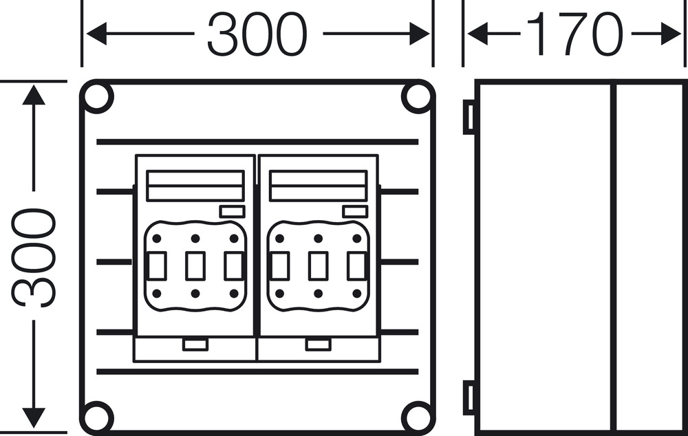 Hensel Mi-NH-Si.lasttrenn-Gehäuse 2x3xNH00, 250A 5pol. Mi 6265 Hensel Mi-NH-Si.lasttrenn-Gehäuse 2x3xNH00, 250A 5pol. Mi 6265