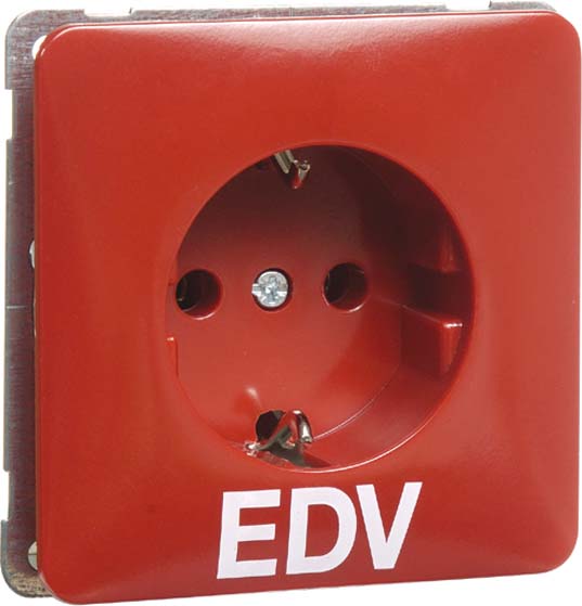 Peha Steckdose SCHUKO rot D 80.6511 ROT EDV