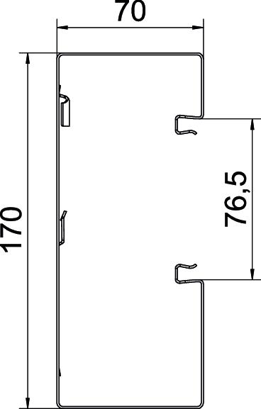 2 M OBO Bettermann Vertr Geräteeinbaukanal o. OT 70x170x2000, St GS-A70170RW