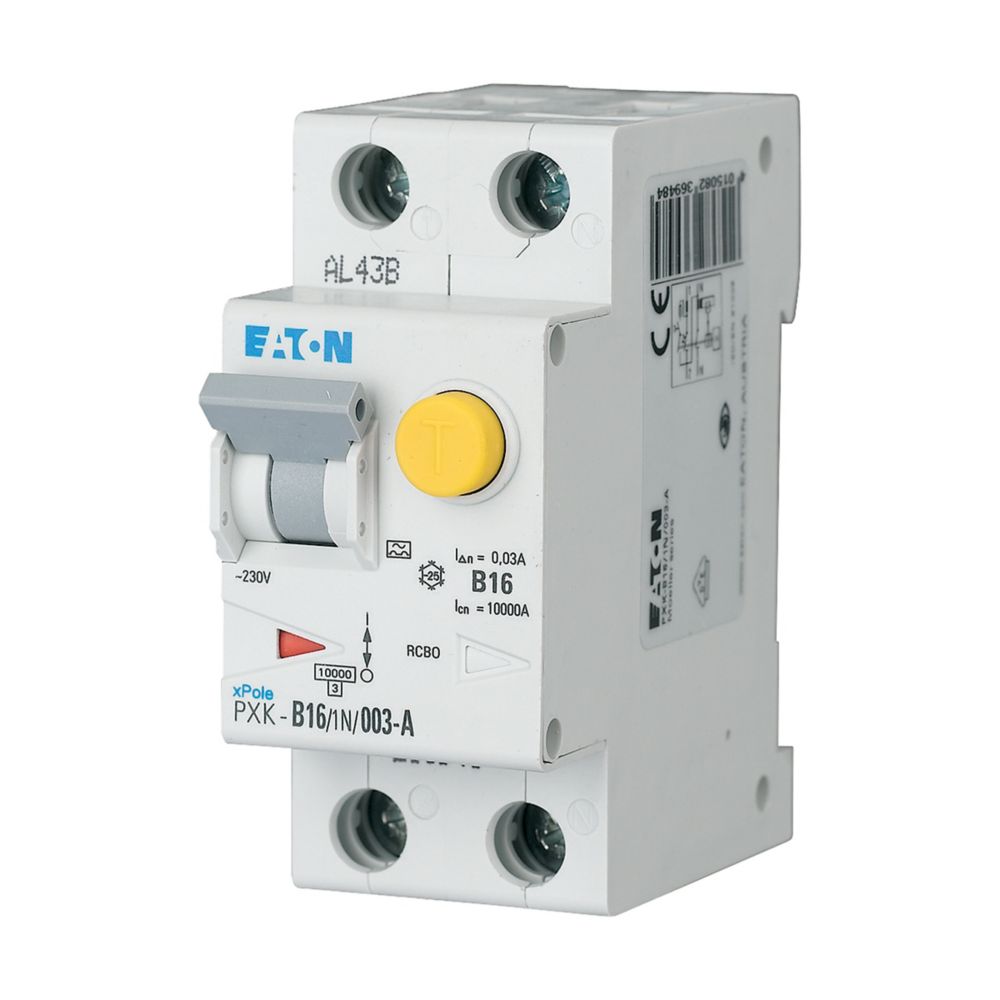 Eaton (Installation) FI/LS-Kombischalter B 16A 1p+N, 30mA PXK-B16/1N/003-A