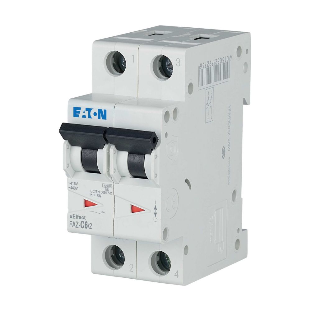 Eaton (Moeller) Leitungsschutzschalter C 6A, 2p FAZ-C6/2