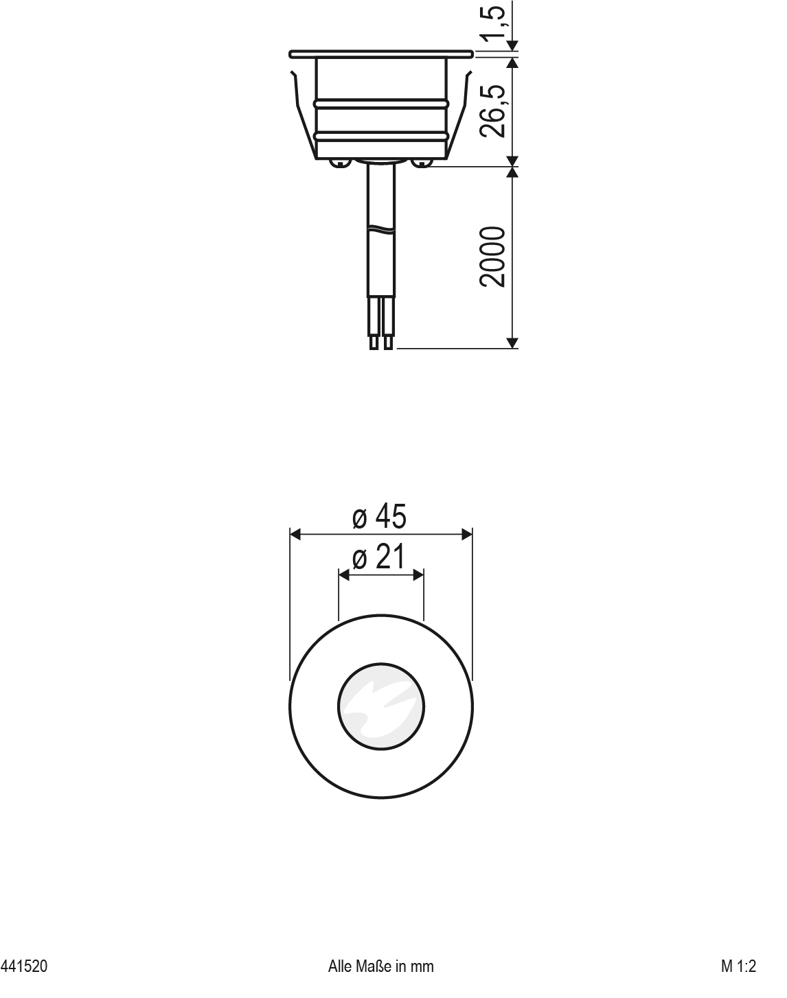 EVN Lichttechnik Bodeneinbaustrahler eds 12V 0,6W LED wws 441 520