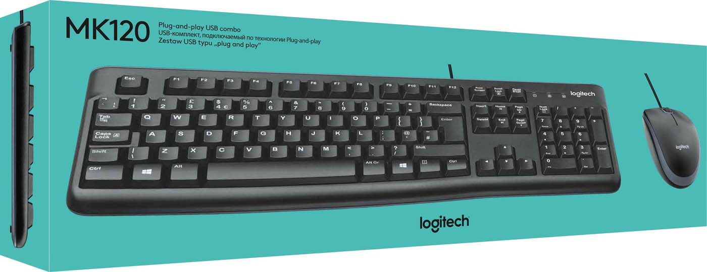 MediaCom-IT Tastatur/Maus Set USB,1000dpi MK120 sw