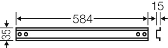 Hensel Tragschiene 584mmlang Hutpr.35mm Mi TS 60