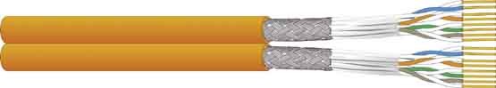 500 M Dätwyler IT Infra CU 7080 Kat.7 orange 8P S/FTP AWG23 18291200DL