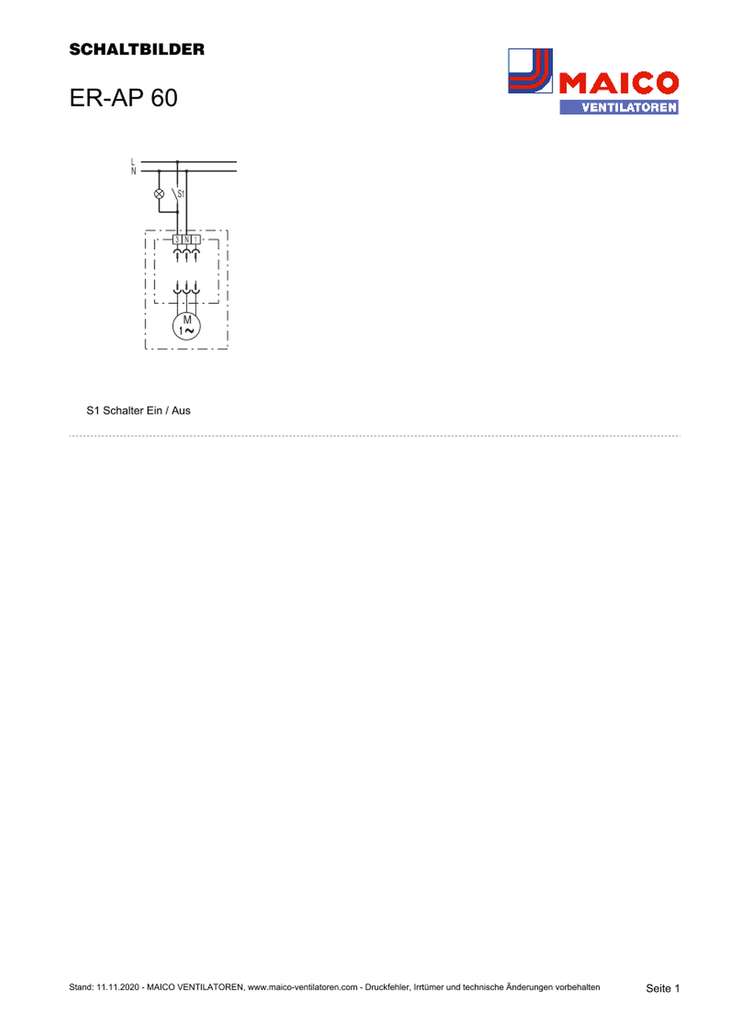 Maico Aufputzventilator 21W,61cbm/h,IPX5 ER-AP 60