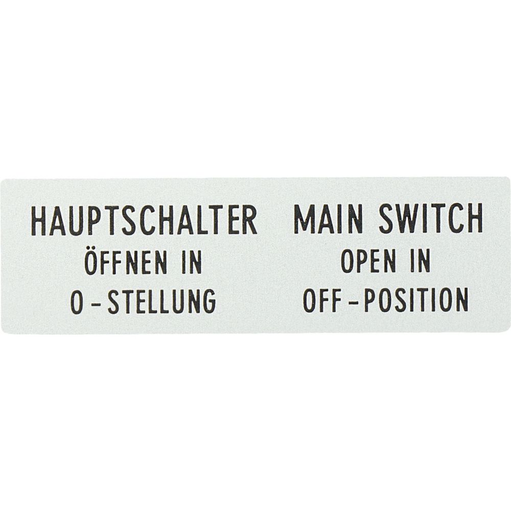 Eaton (Moeller) Zusatzfrontschild Deutsch/Englisch ZFS61/62-T0