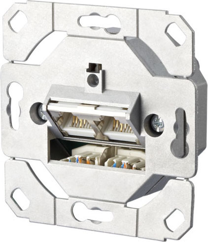 Metz Connect Anschlussdose,Kat.6 2xRJ45,Up0 TN E-DATC6-2Up0