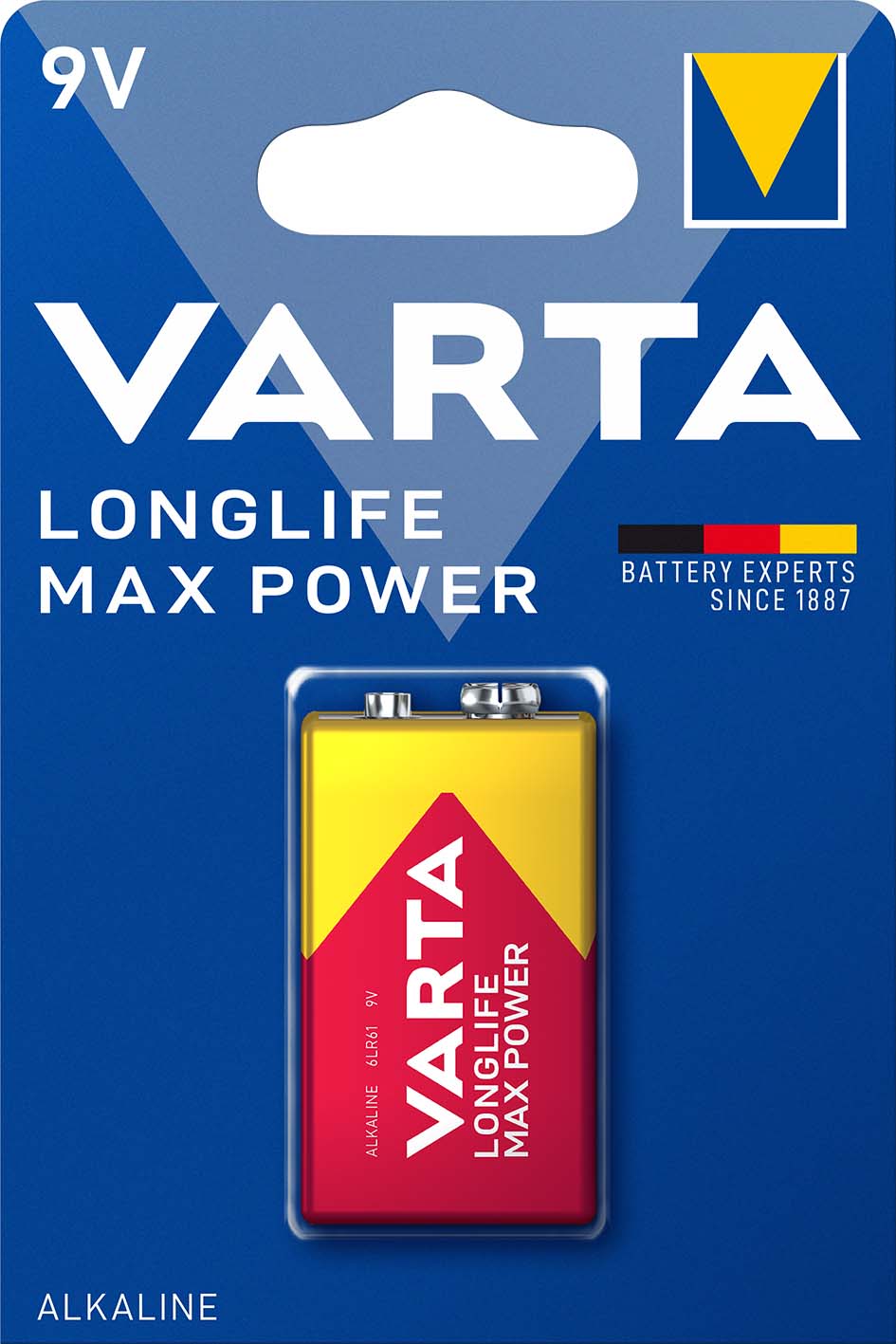 Varta Cons.Varta Batterie Longl.MaxPow. E E-Block, 6LR61,Al-Mn 4722 Bli.1